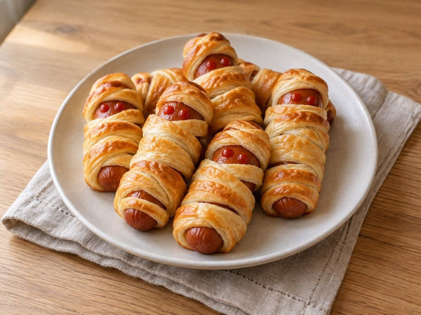 Parówkowe mumie w cieście francuskim – zdjęcie poglądowe (AI)