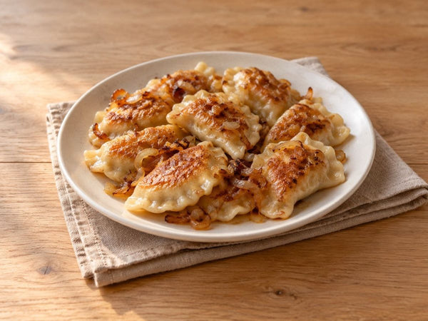 Zapiekane pierogi z kapustą i grzybami – zdjęcie poglądowe (AI)
